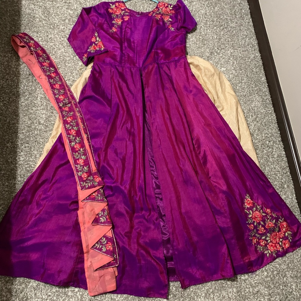 Indian long gown with skirt